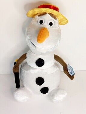 Disney Frozen Olaf Plush Interactive Talking Snowman Toy Hat "Try Me" Tag